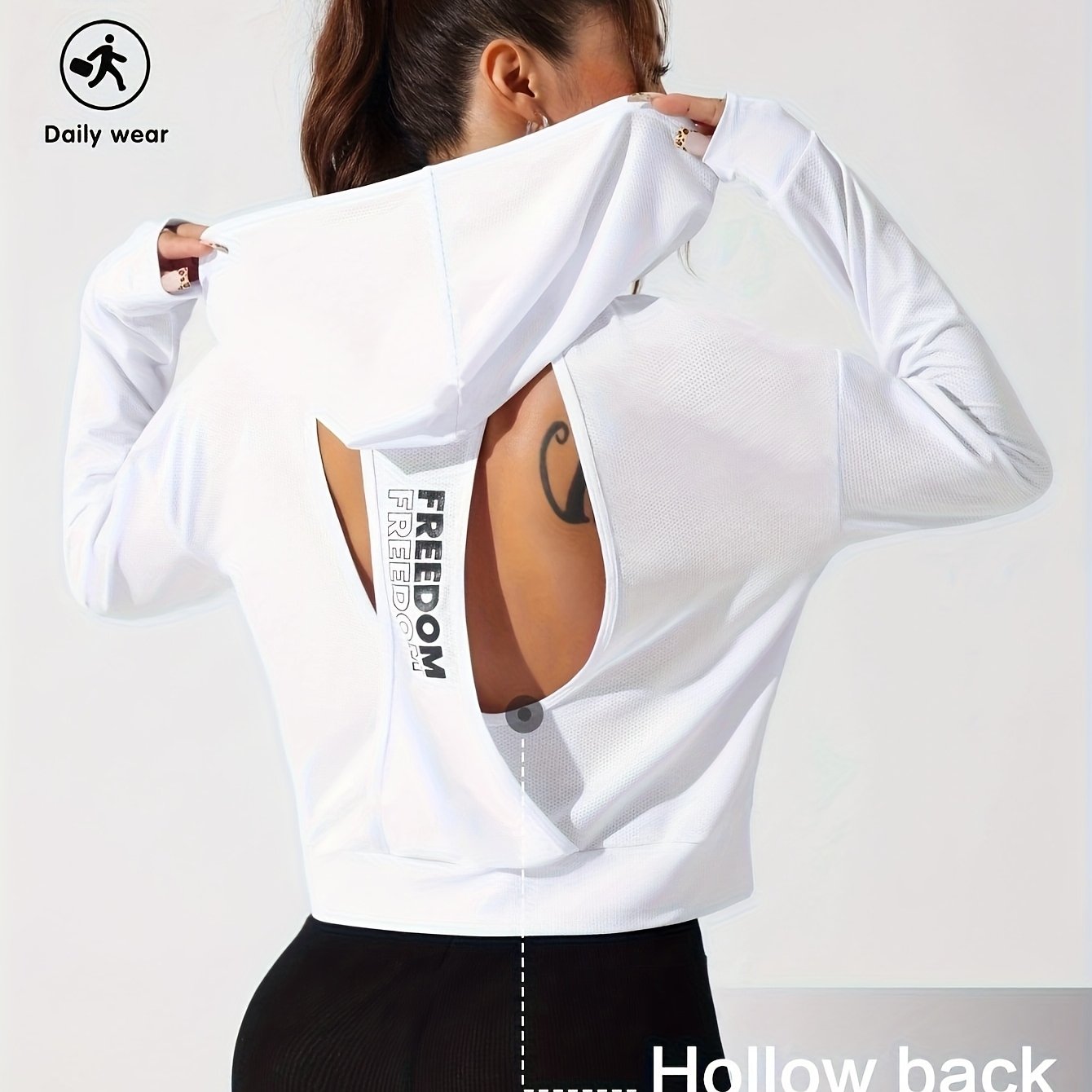 Sweat à capuche à manches longues pour femme - Topdecheztop.fr