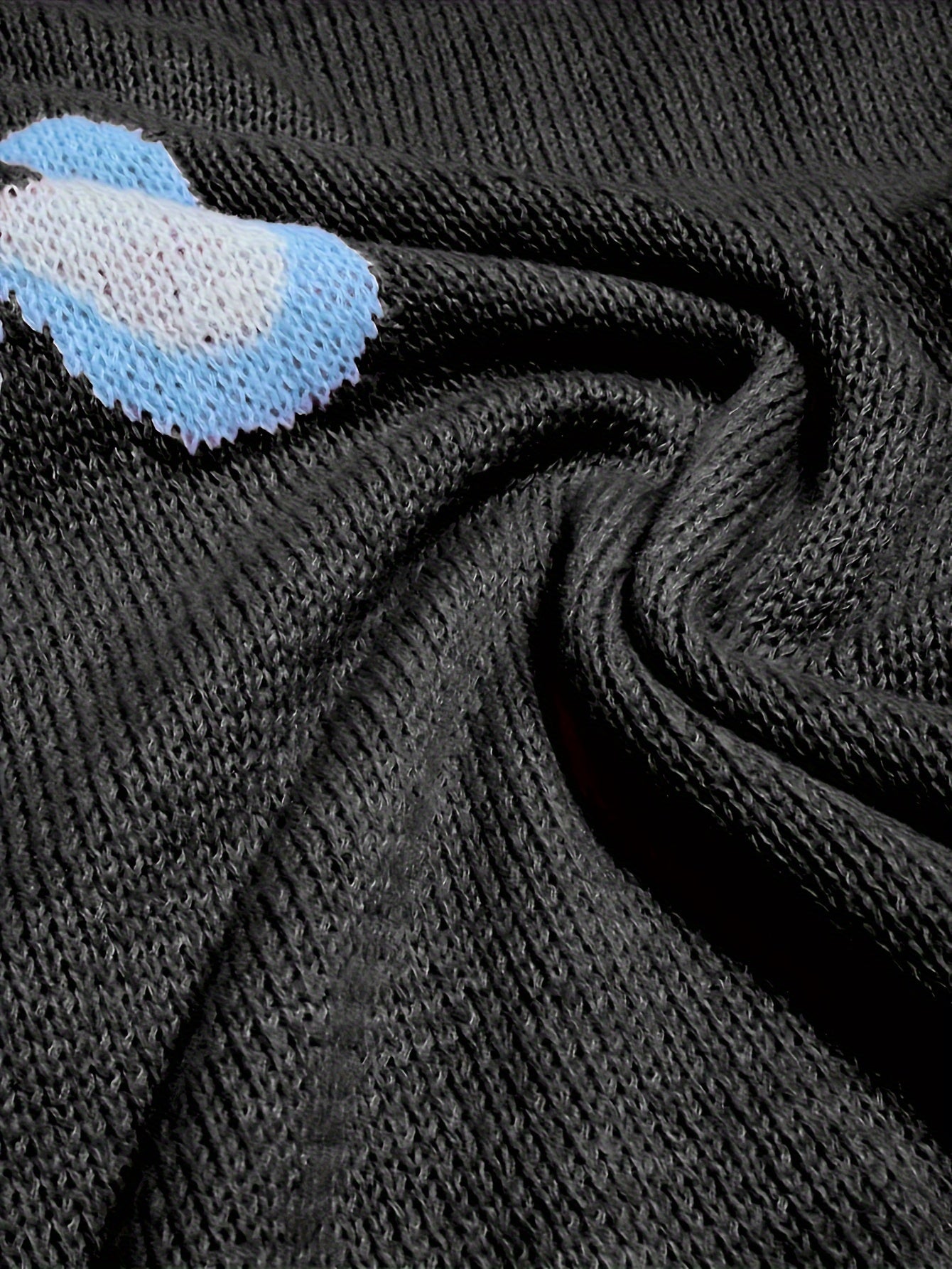 Robe en maille à motifs floraux grande taille, robe décontractée