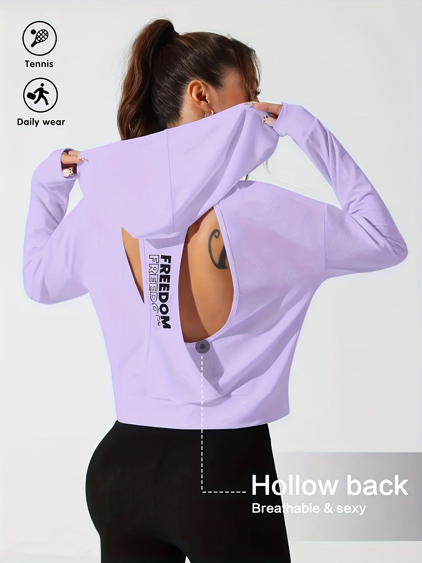 Sweat à capuche à manches longues pour femme - Topdecheztop.fr