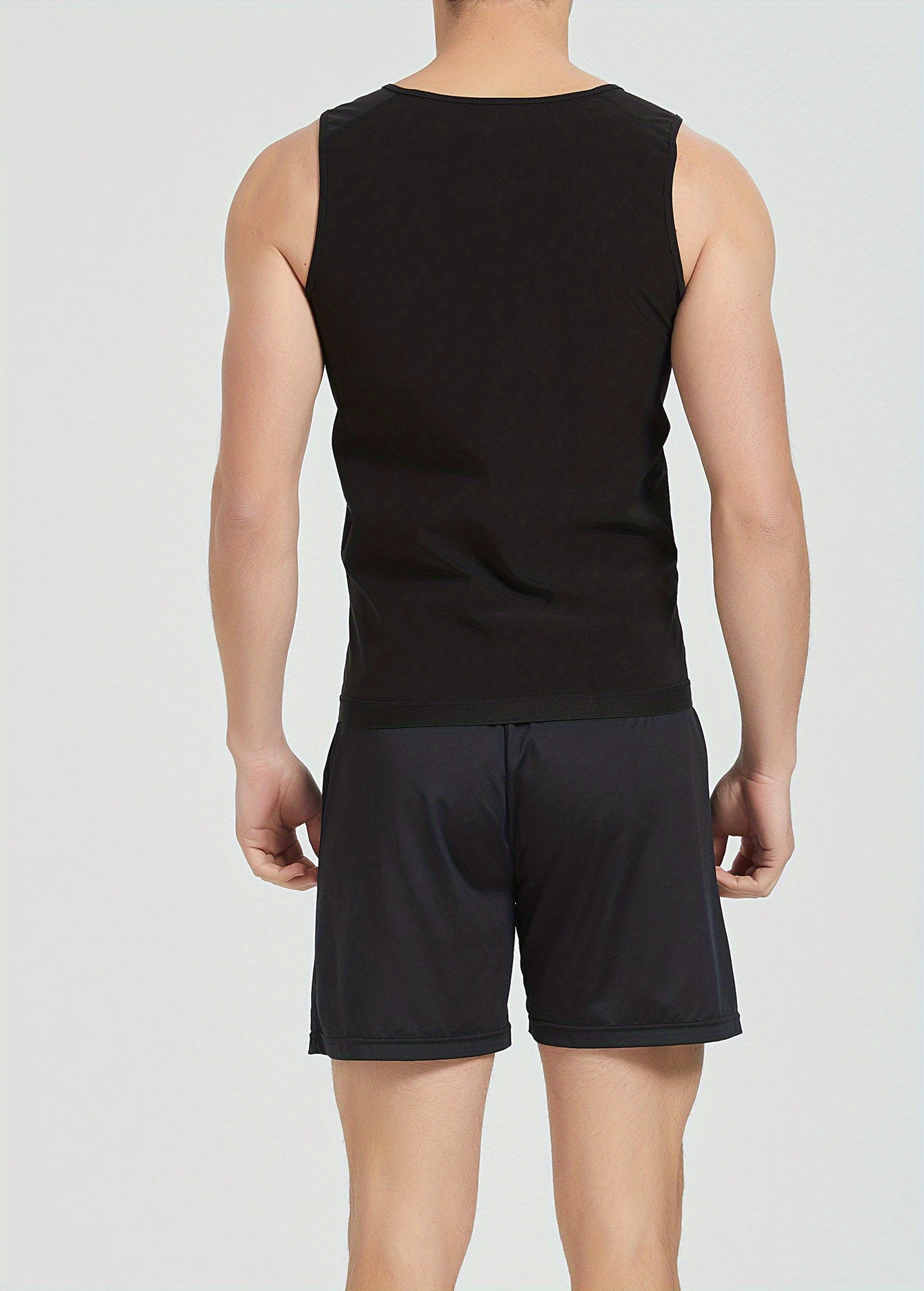 Fitness Boost, Men's Sauna Suit Vest with Zipper - Sleeveless, Slimming Body Shaper for Waist Training and Fitness, Breathable Polyester-Spandex Blend, Ideal for Sports & Outdoor Activities, Yoga Vest|Zipper Front Closure|Dur - Topdecheztop.fr