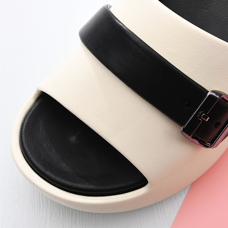 Pantoufles intérieures à semelle épaisse rehaussante