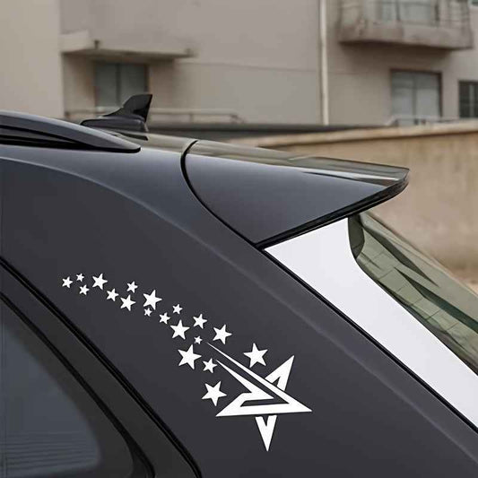 2pcs Car front bumper sports fashion decoration sticker, front and rear bumper scratch cover sticker, car C column fashion sticker, meteor element fashion sticker.