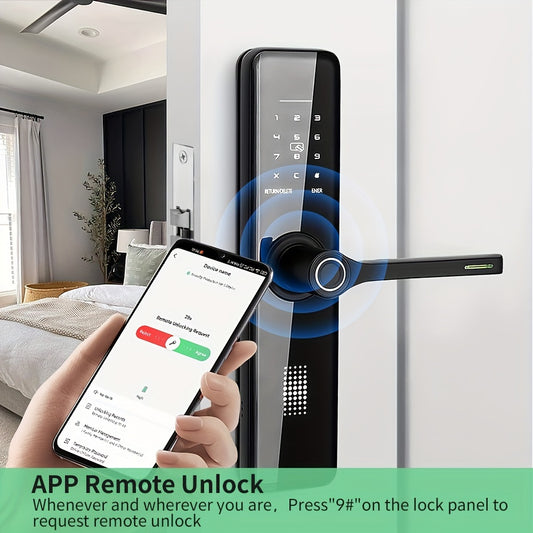 Serrure de porte électronique intelligente à empreinte digitale pour la maison, entrée sans clé avec application et clavier, serrure de porte d'entrée