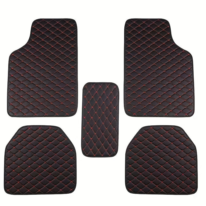 Lot de 5 tapis de sol de luxe pour voiture, universels