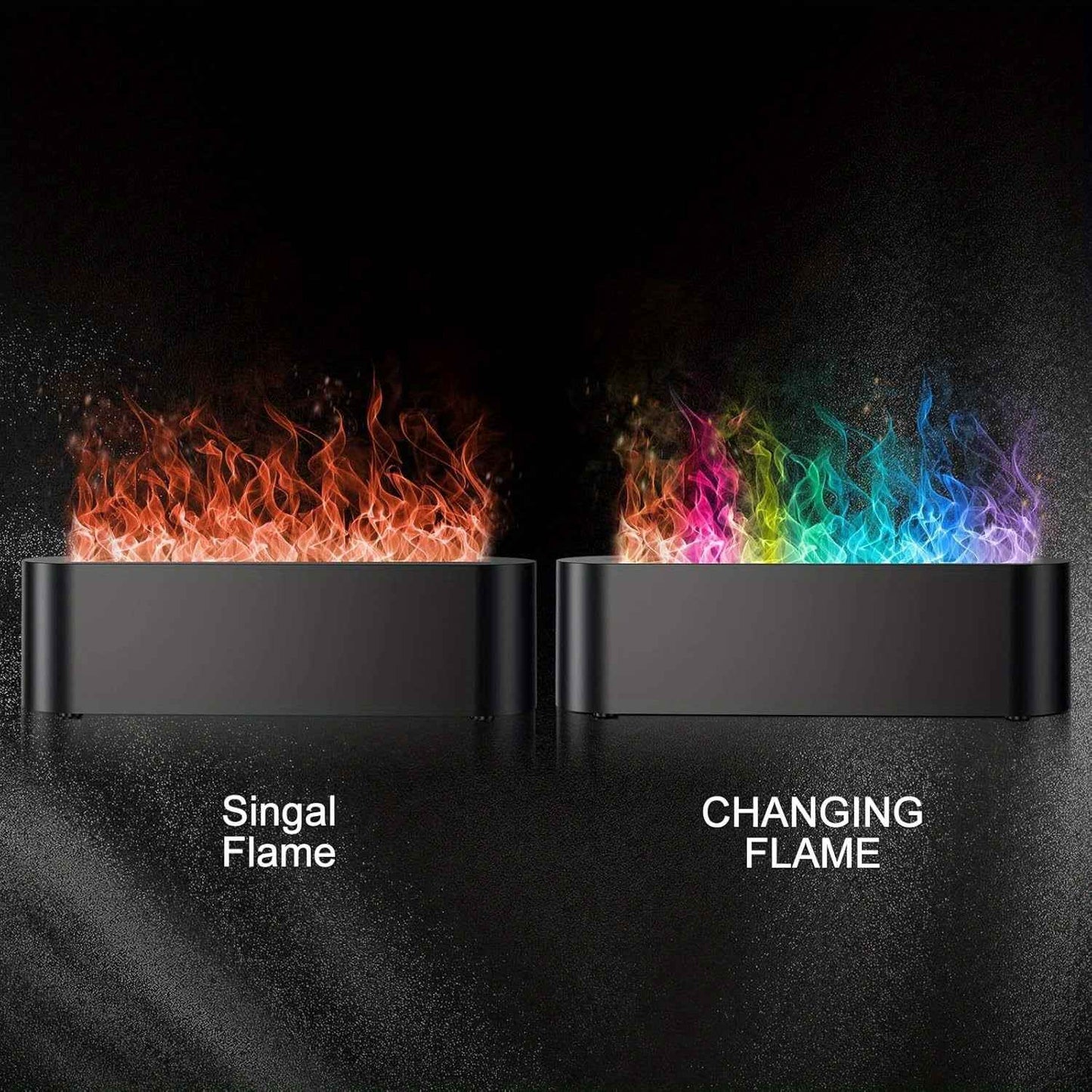 1pc Flame Aroma Diffuser Humidifier, Upgraded 7-Color Flame Essential Oil Diffuser for Home, Bedroom, Office & Yoga Studio with Timer and Auto Shut-off Function, 150ml Capacity