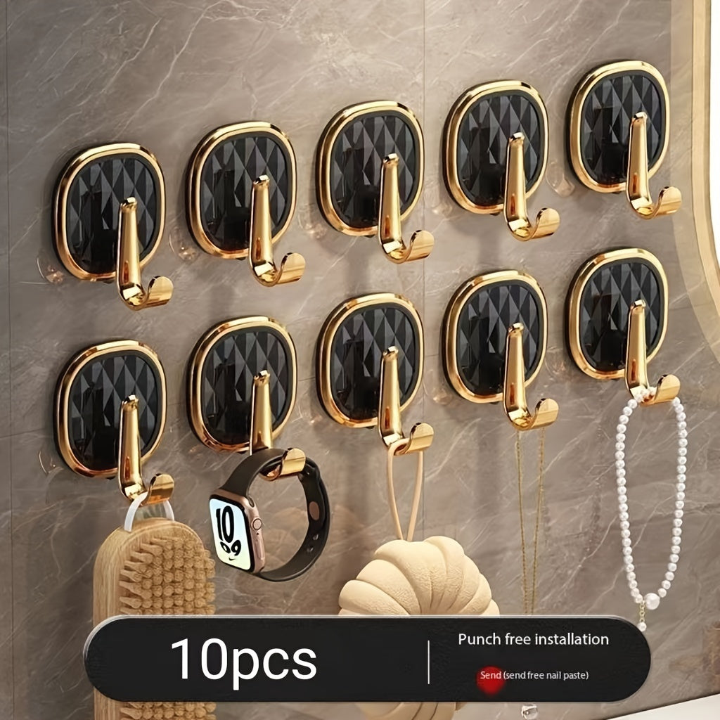 Lot de 10 crochets muraux de luxe en acrylique - Topdecheztop.fr