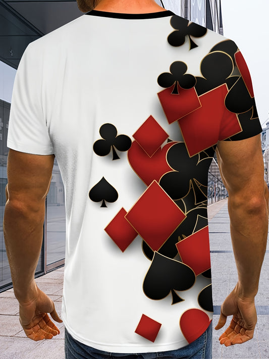 T-shirt fantaisie 3D pour homme, motif carte - Topdecheztop.fr