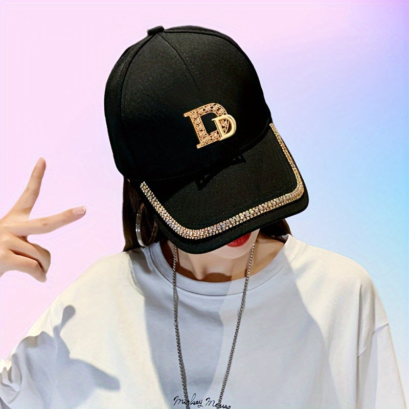 Casquette de baseball avec strass, 100 % polyester - Topdecheztop.fr