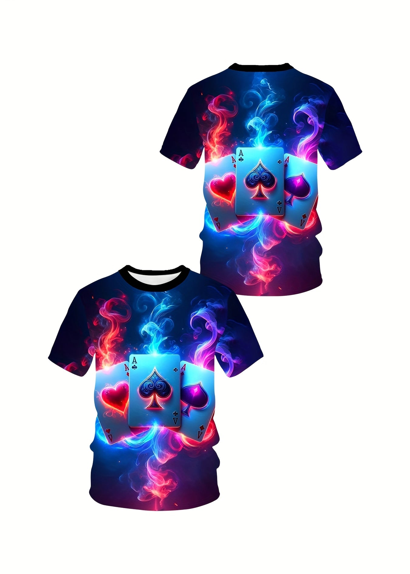 T-shirt homme imprimé carte à jouer