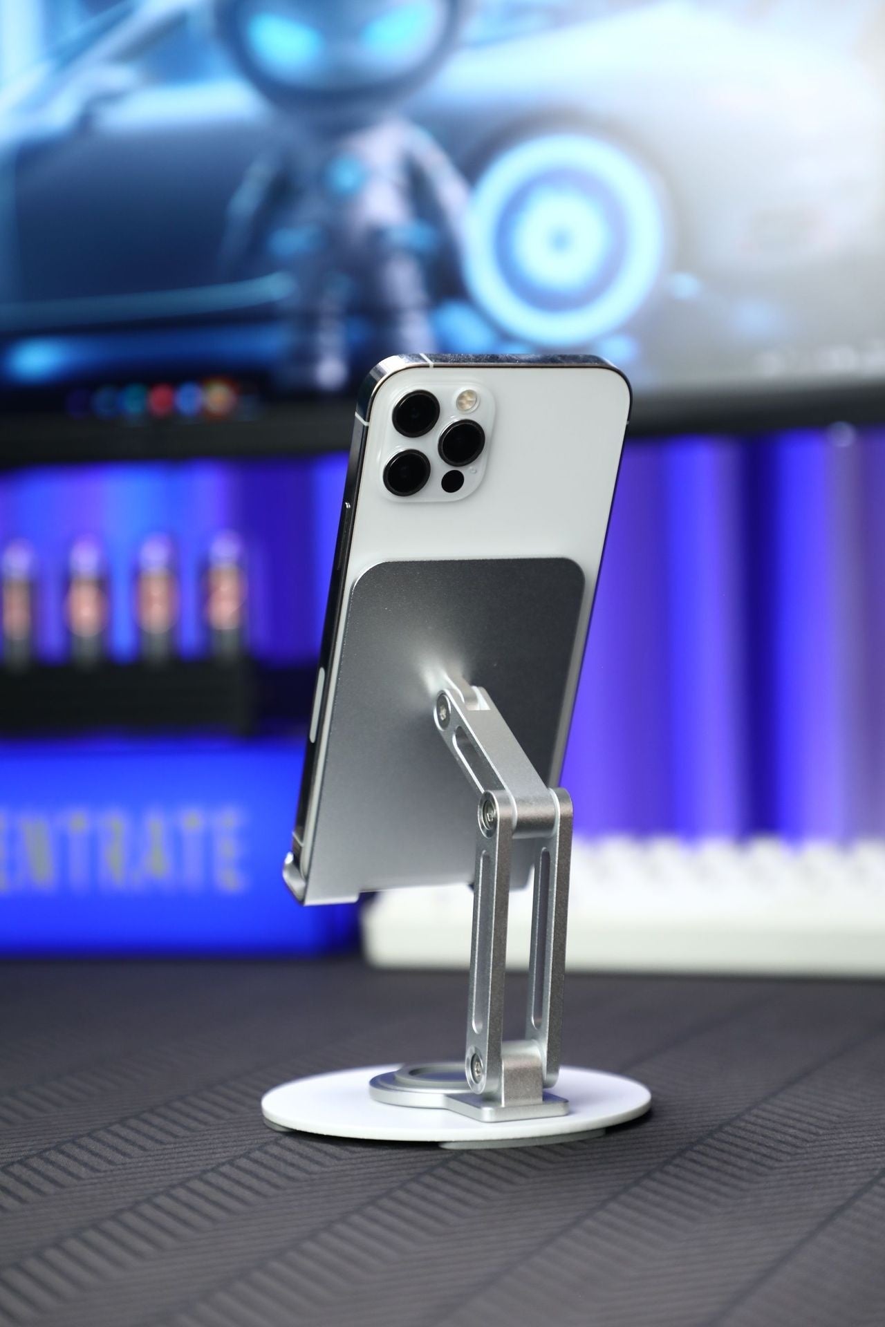 Support compact et portable rotatif à 360 degrés pour téléphone portable et tablette