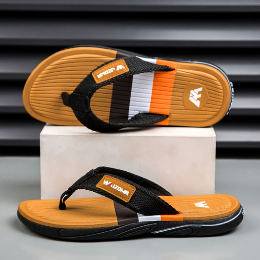 Sandales de plage pour homme, plateforme estivale décontractée à zigzag, antidérapantes, résistantes aux odeurs et à l'usure