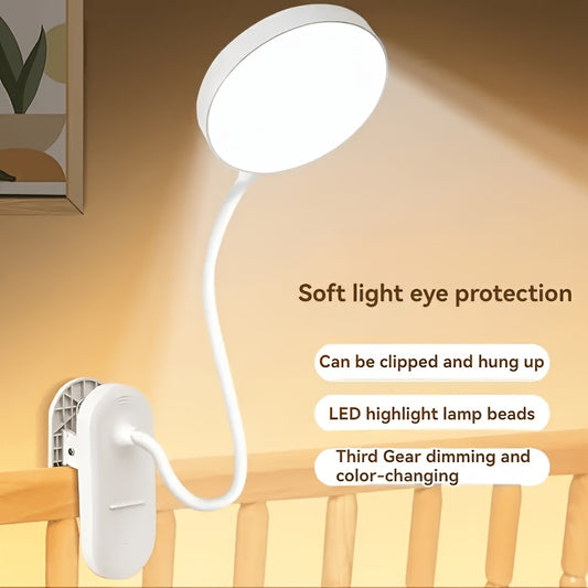 Lampe de bureau LED (1 pièce), lampe de lecture à pince tactile