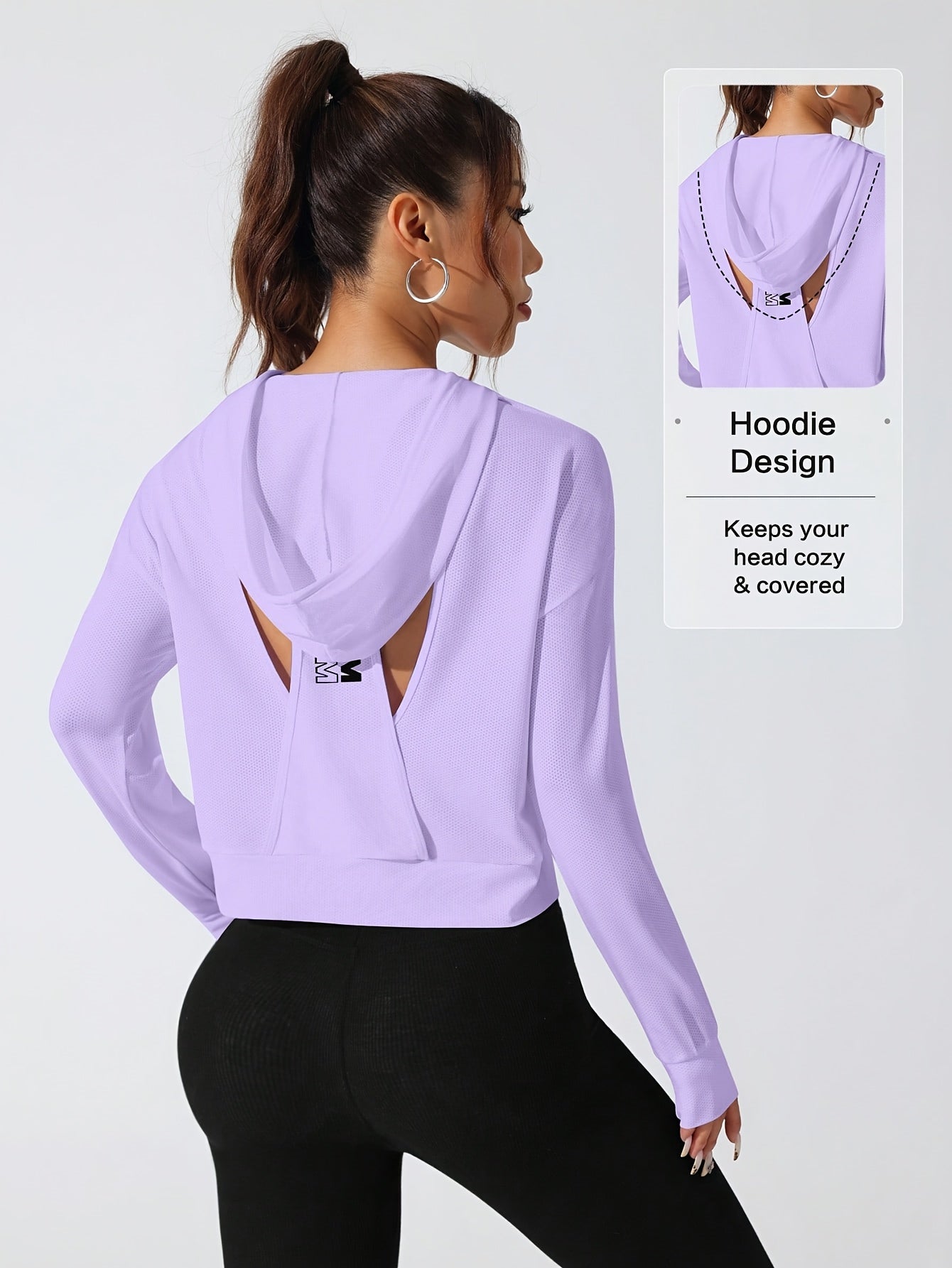 Sweat à capuche à manches longues pour femme - Topdecheztop.fr