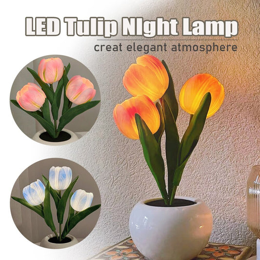 Veilleuse LED en forme de tulipe, lampe de table, décoration d'intérieur - Topdecheztop.fr