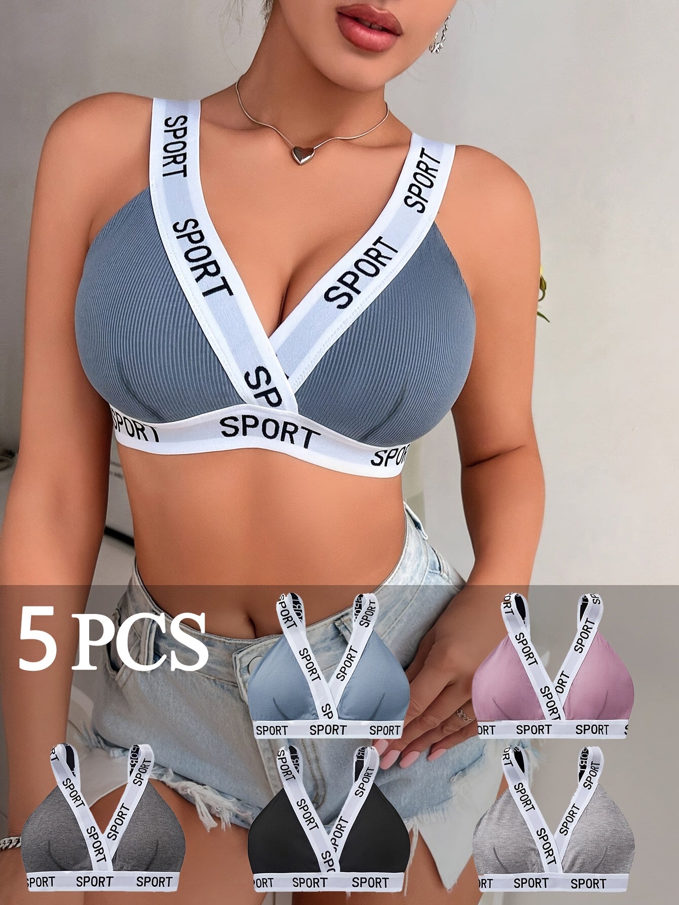 Soutiens-gorge de sport décontractés pour femmes 5 pièces - Topdecheztop.fr