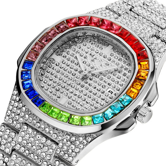 Montre carrée diamant tendance pour homme,femme - Topdecheztop.fr