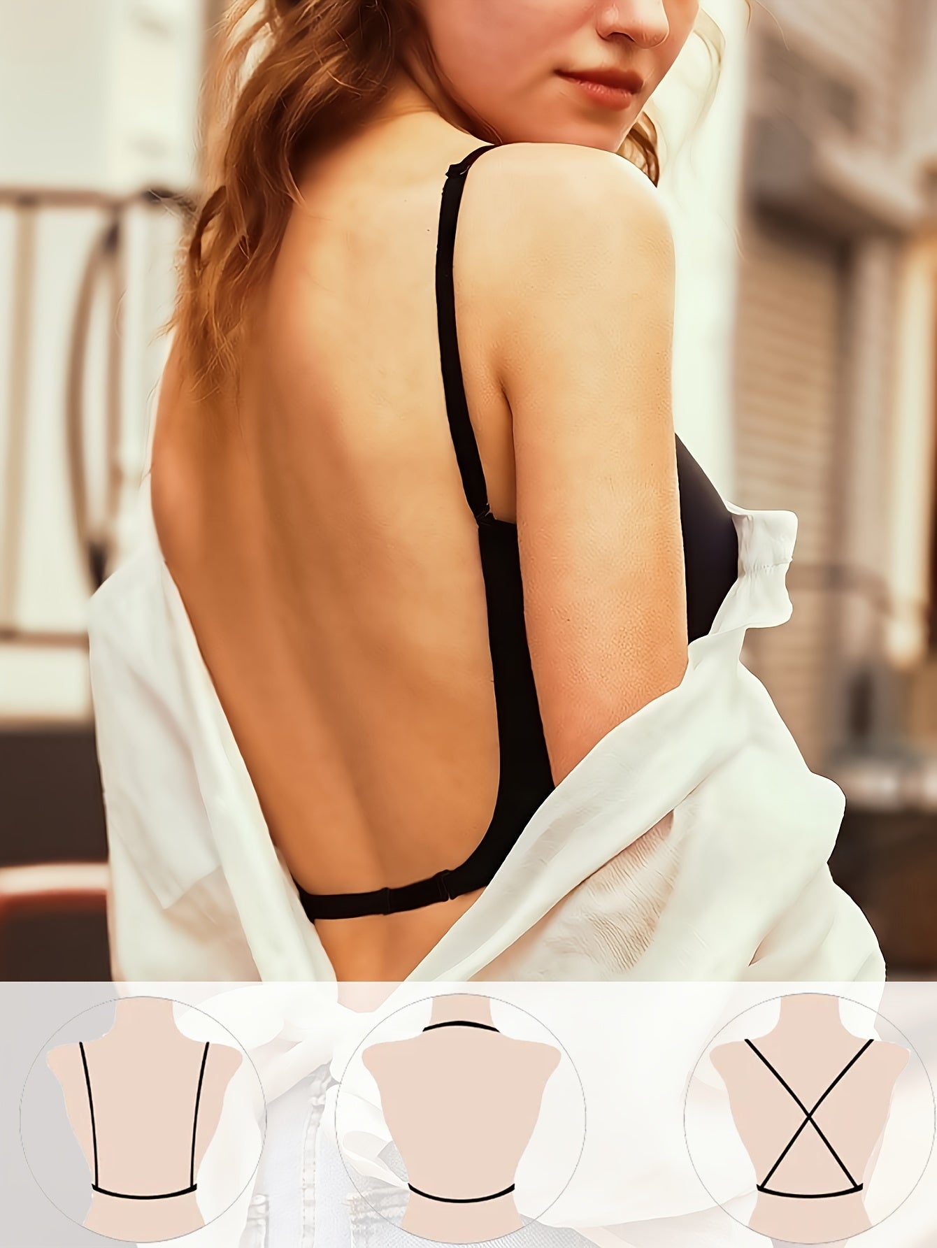 Ensemble soutien-gorge dos nu sans coutures, 2 PCS - Topdecheztop.fr