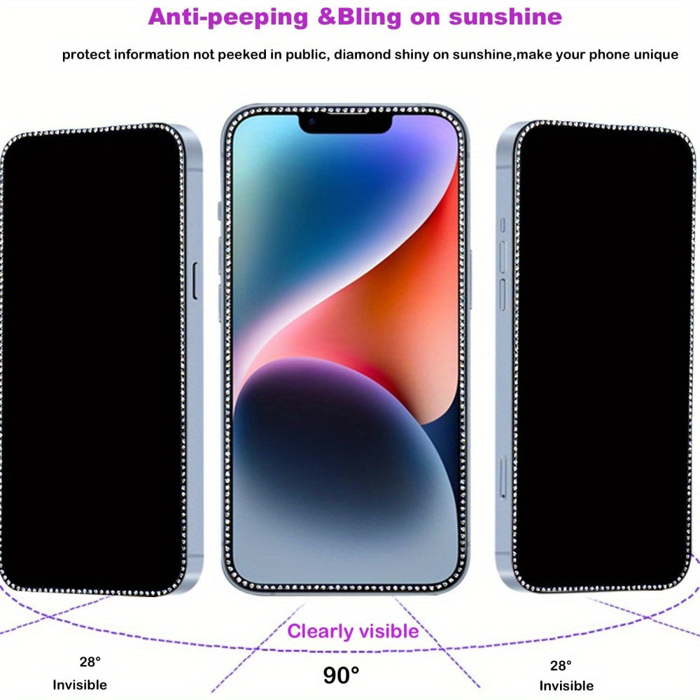 Lot de 2 films de protection d'écran pailletés pour iPhone - Topdecheztop.fr