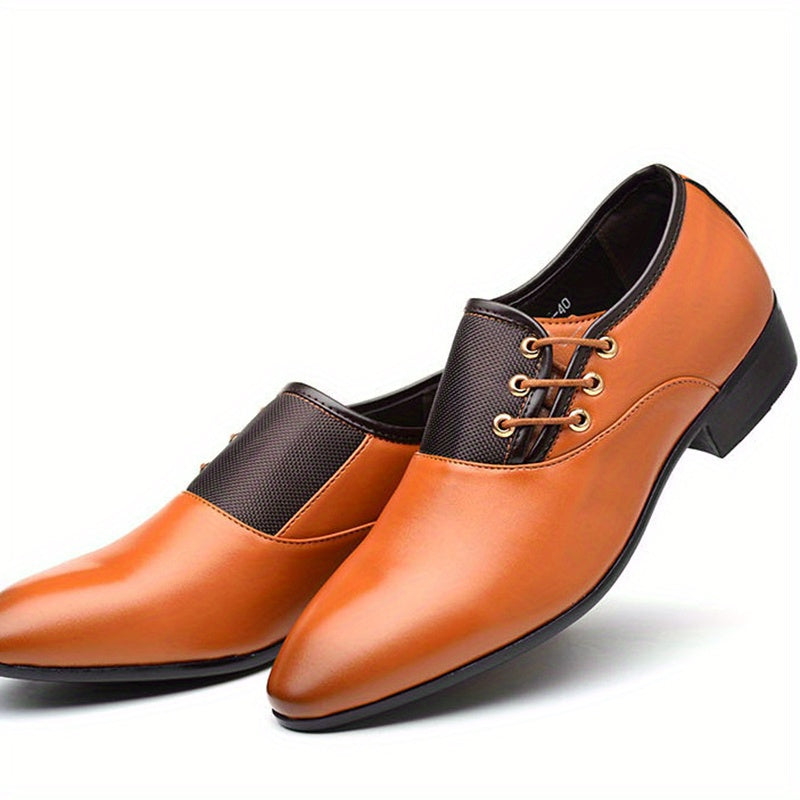 Chaussures habillées vintage pour homme, couleur unie