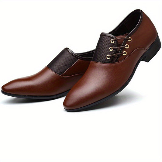 Chaussures habillées vintage  pour homme, couleur unie