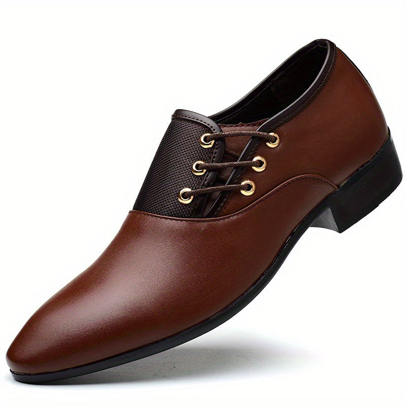 Chaussures habillées vintage pour homme, couleur unie