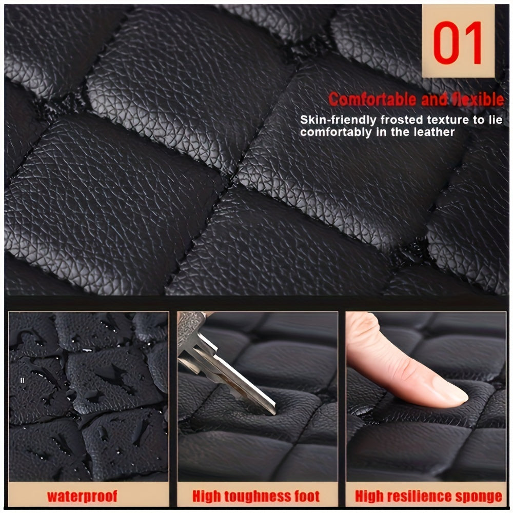 Lot de 5 tapis de sol de luxe pour voiture, universels