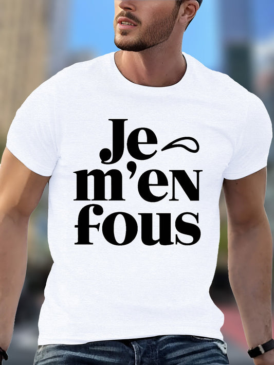 T-shirt graphique « I Don't Care » pour homme