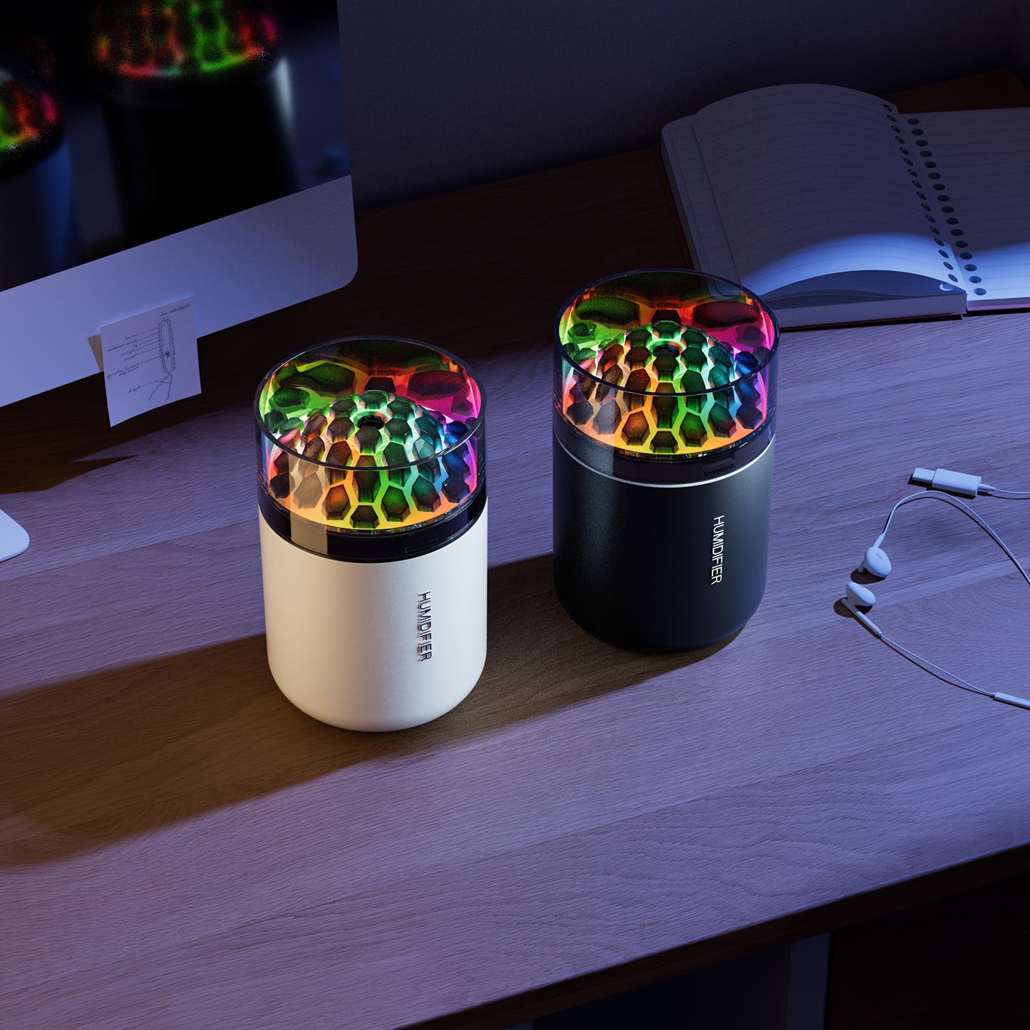 Humidificateur d'aromathérapie LED coloré