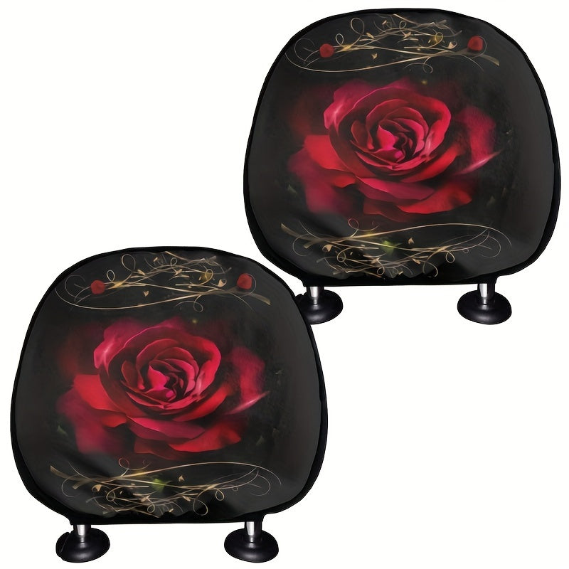 Housses d'appui-tête de voiture Rose 2 PCS