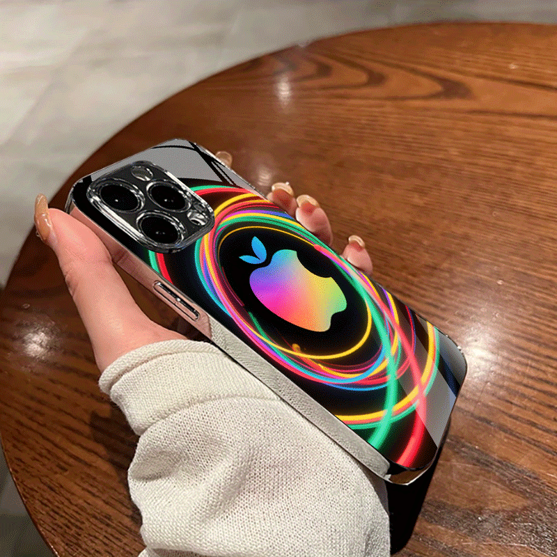 Coque de téléphone élégante et tendance en verre électrolytique fluo