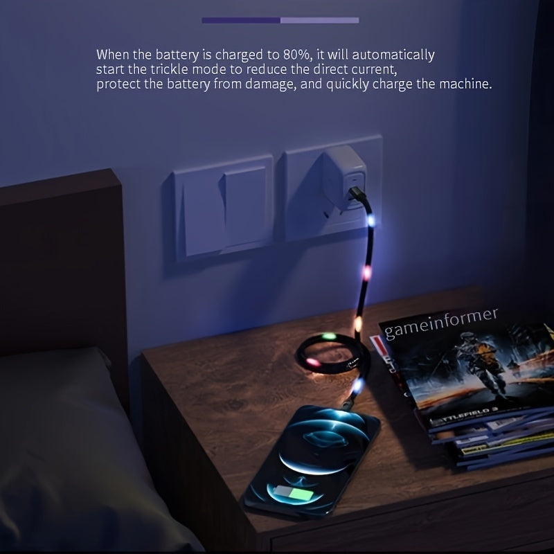 Câble de charge sensible au son, USB vers Type-C - Topdecheztop.fr