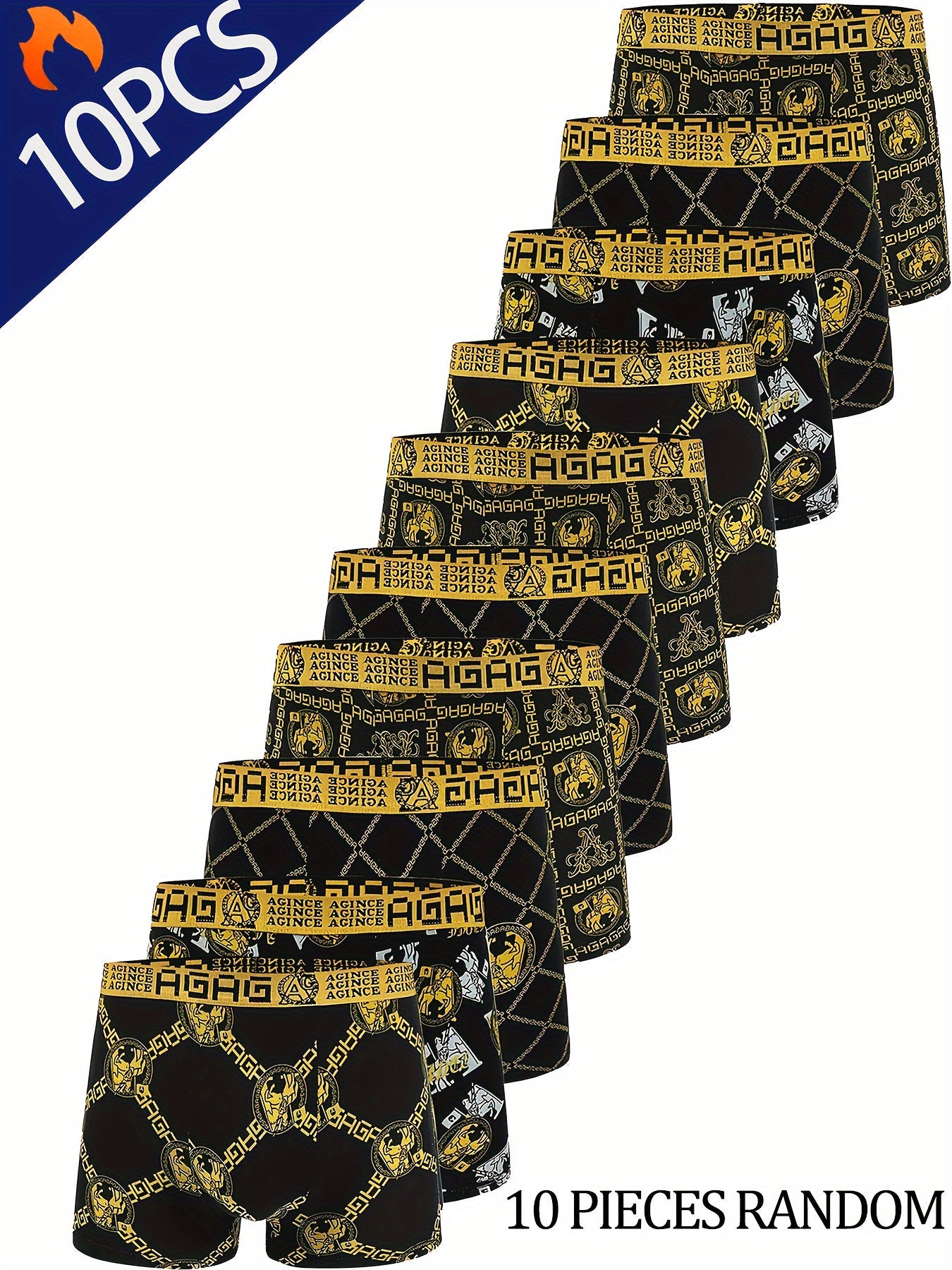 Lot de 10 boxers décontractés pour homme - Topdecheztop.fr