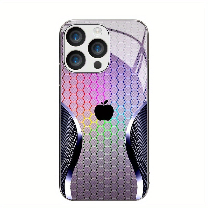Coque de protection en verre argenté galvanisé de haute qualité avec logo Apple