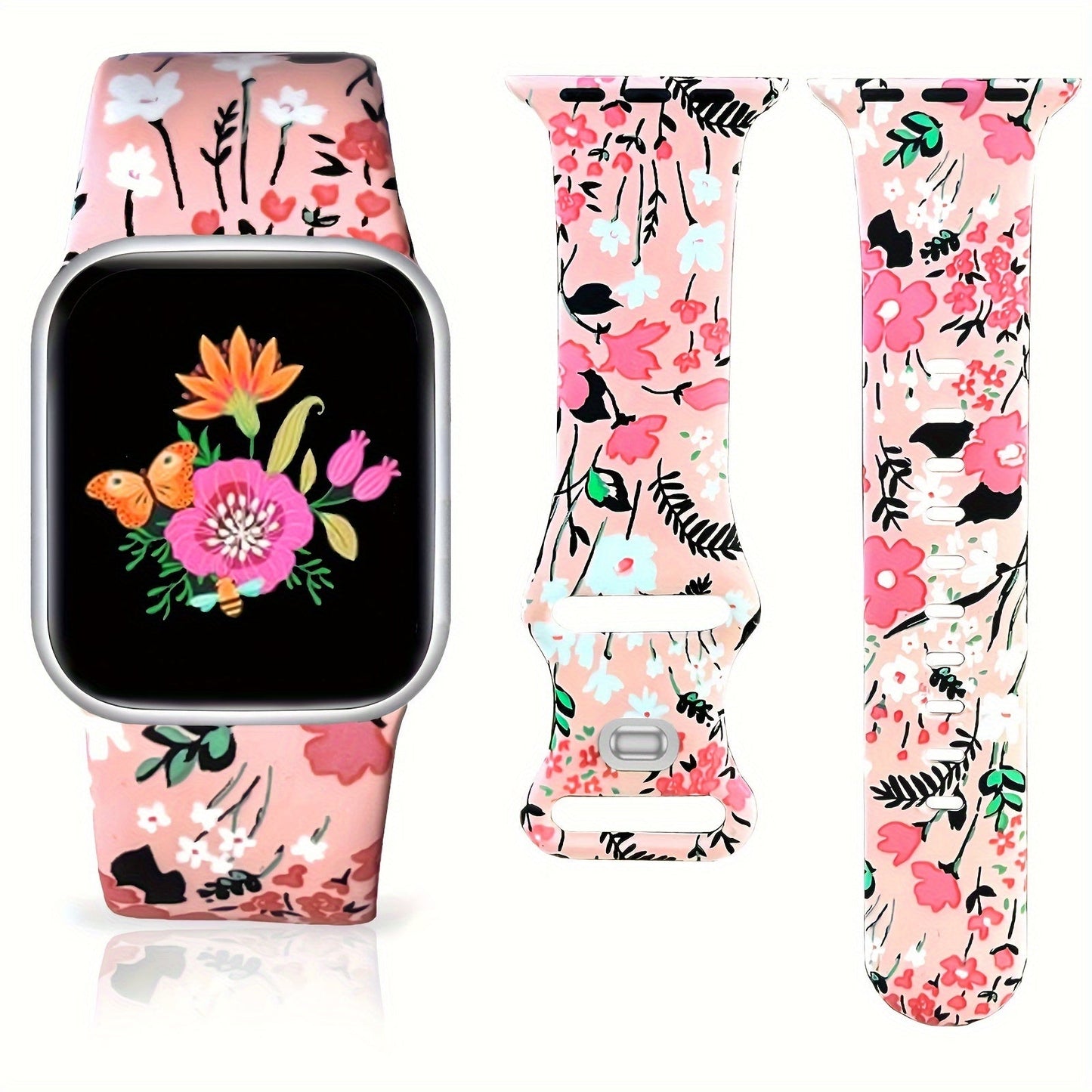 Bracelet de montre imprimé floral - Topdecheztop.fr