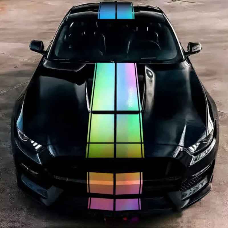 Universal 6-Stripes Fashion Car Sticker Parallel Lines Car Decals for SHELBY Mustang GT350 GT500 for
