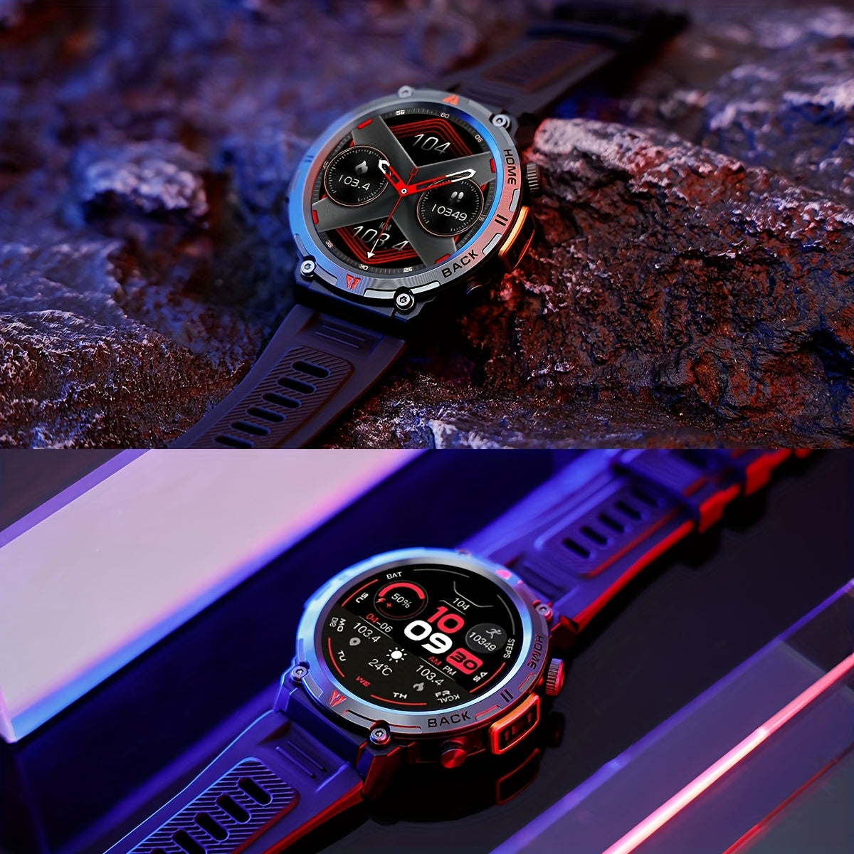 Montre connectée pour homme avec écran TFT 360p, écran 3,68 cm - Topdecheztop.fr