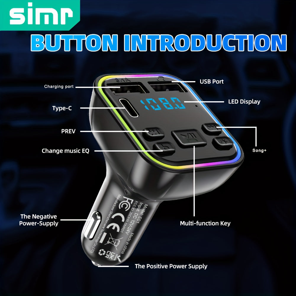 Lecteur MP3 de voiture avec transmetteur FM sans fil, charge rapide USB - Topdecheztop.fr