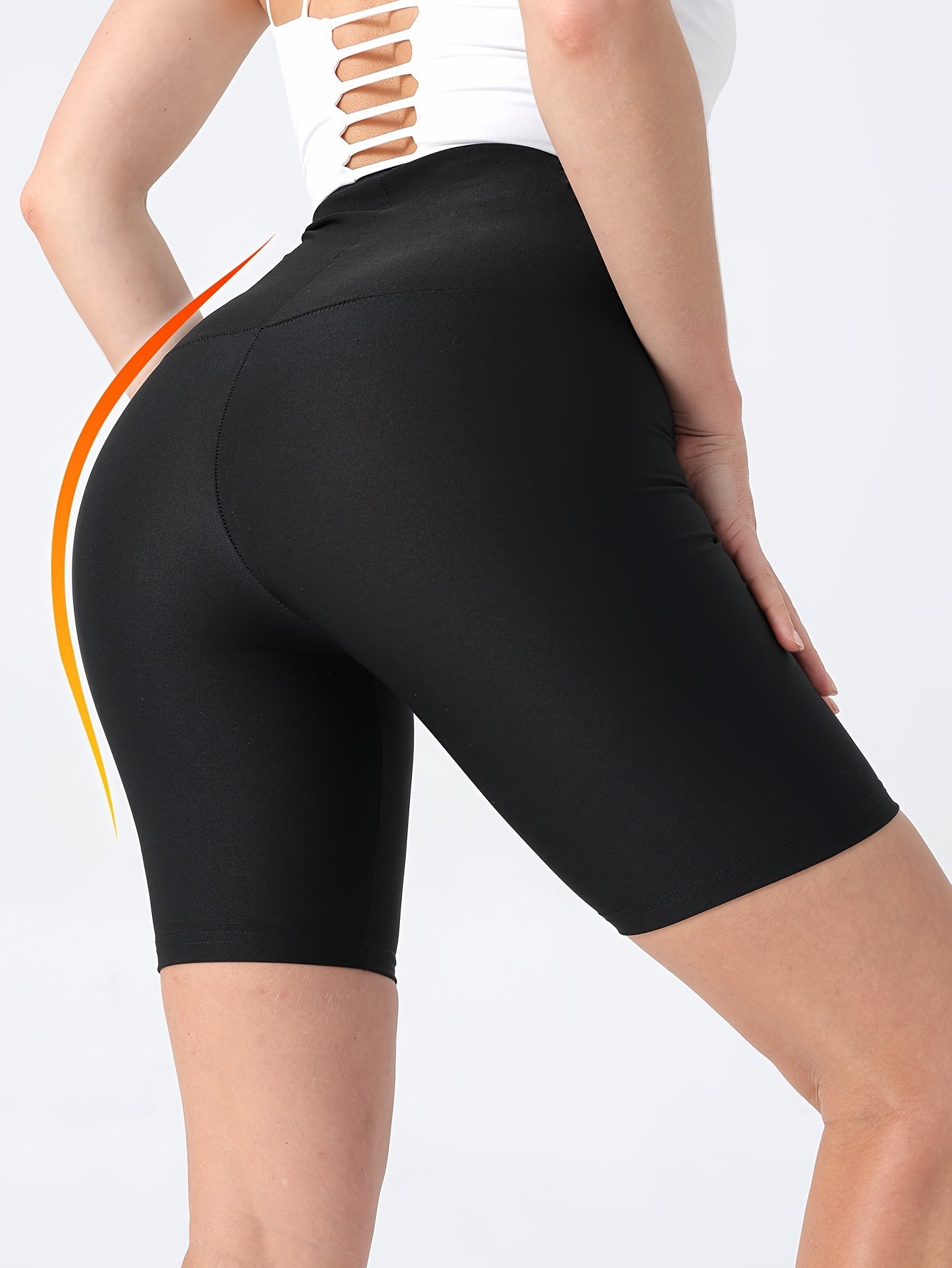 Plus Size Women's Sports Leggings, Sauna Shorts, High-waisted Yoga Pants, Suitable For Sweating Fitness Wear, Suitable For Yoga, Running, Fitness - Topdecheztop.fr