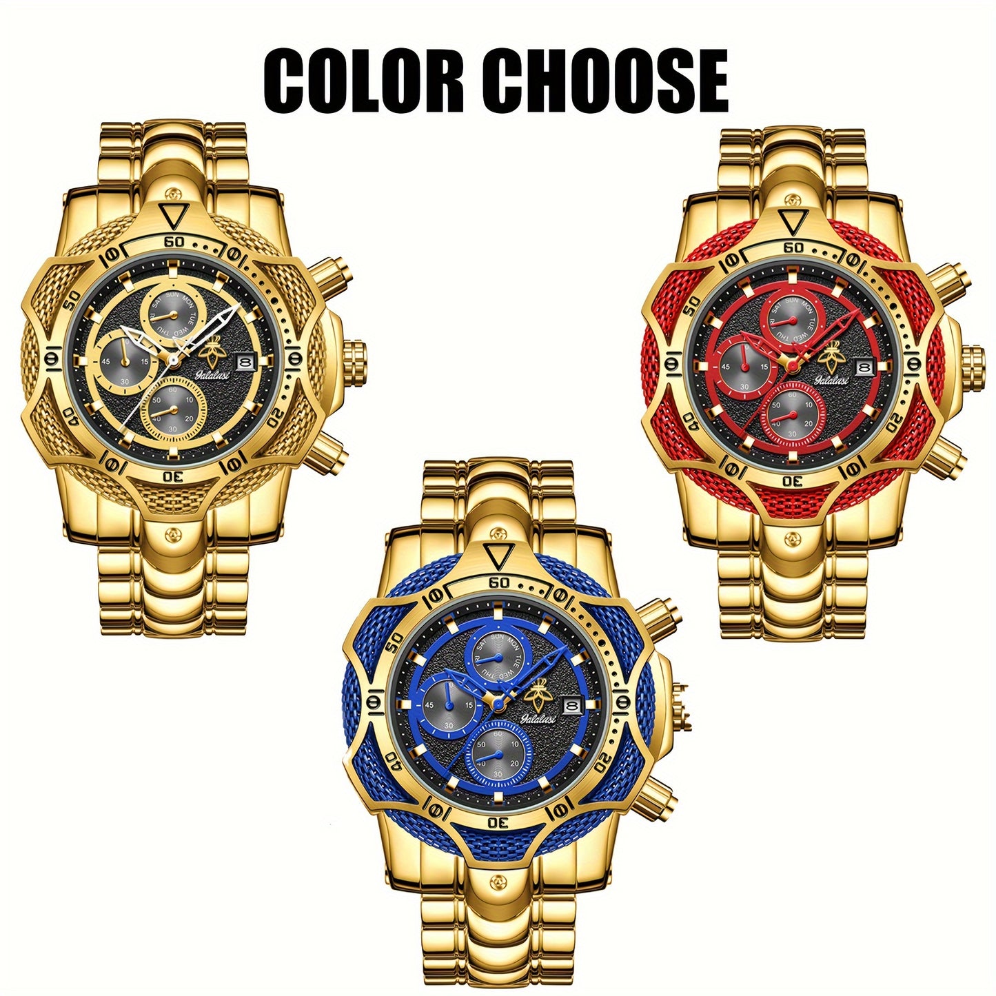 Montre à quartz de luxe YALALUSI pour homme