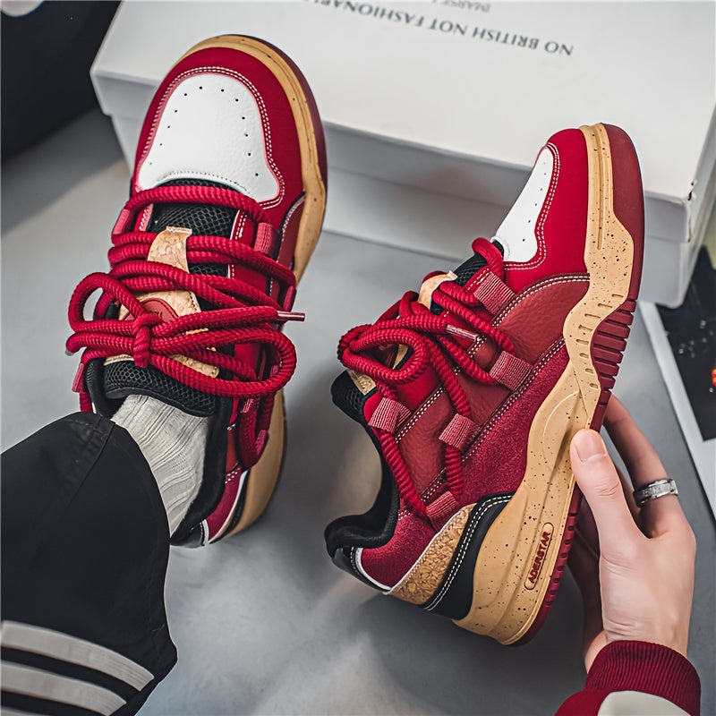 Women's Casual Lace Up Sneakers, Platform Soft Sole Walking Skate Shoes, Comfort Low-top Daily Footwear - Topdecheztop.fr