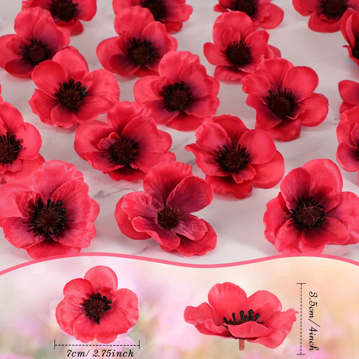 Lot de 30 fausses fleurs sauvages
