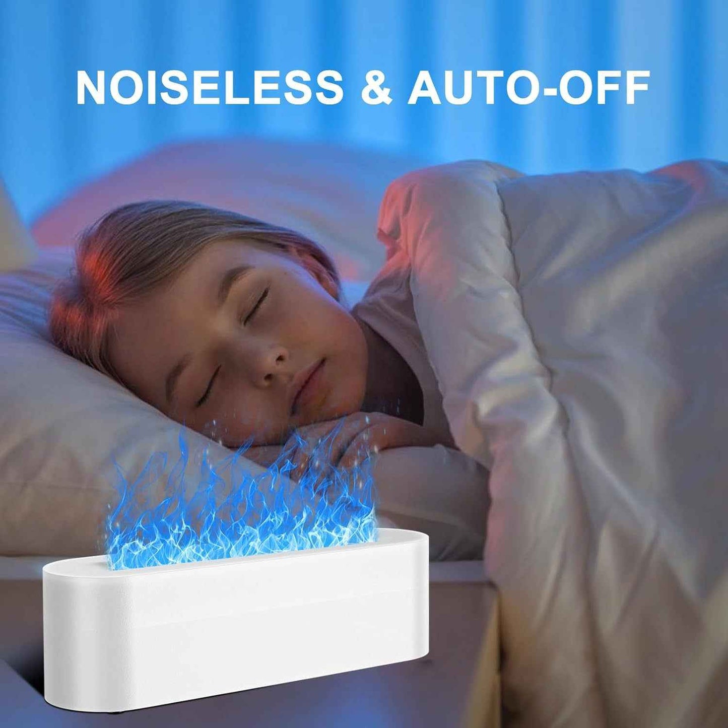 1pc Flame Aroma Diffuser Humidifier, Upgraded 7-Color Flame Essential Oil Diffuser for Home, Bedroom, Office & Yoga Studio with Timer and Auto Shut-off Function, 150ml Capacity
