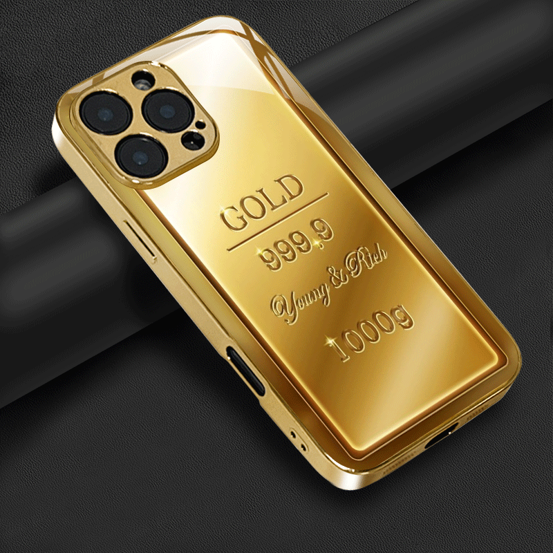 Coque de téléphone galvanisée légère et tendance avec motif doré, IPHONE - Topdecheztop.fr