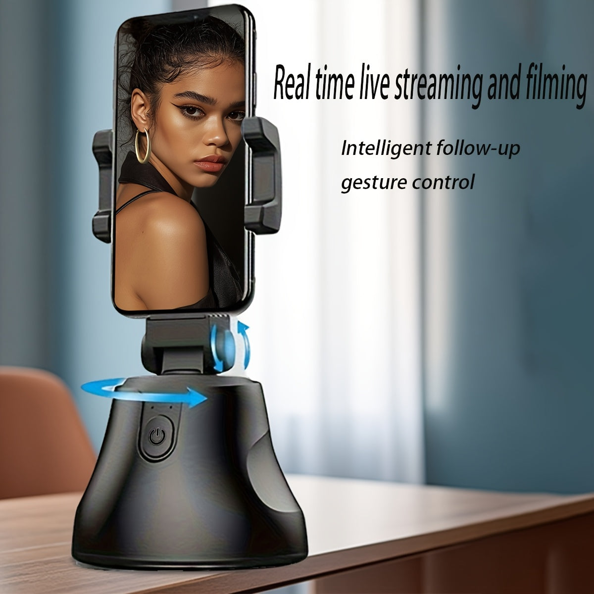 Selfie rotative à 360° avec suivi intelligent du visage et IA