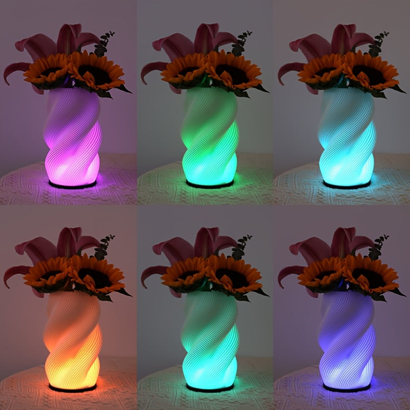 Lampe vase minimaliste moderne RVB, télécommandée, 16 couleurs