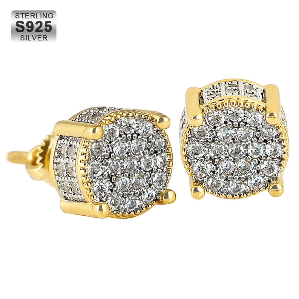 Lot de 2 boucles d'oreilles hip-hop pour homme