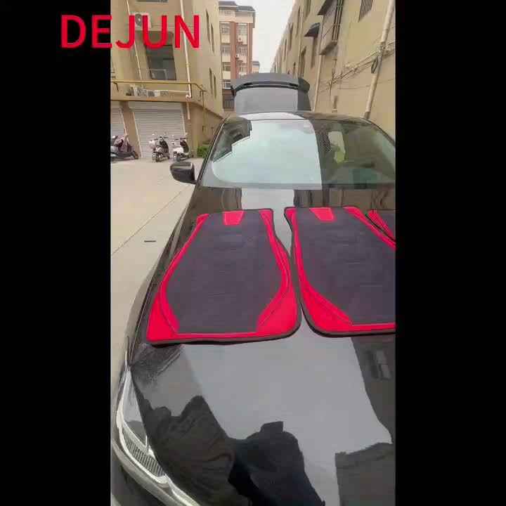 2D Flat Printing | 2Dflat 4pcs Universal Size Polyester Car Floor Set, New Muscle Print, Non-3D, Non-Slip, with Universal Driving Position, Suitable for All Occasions