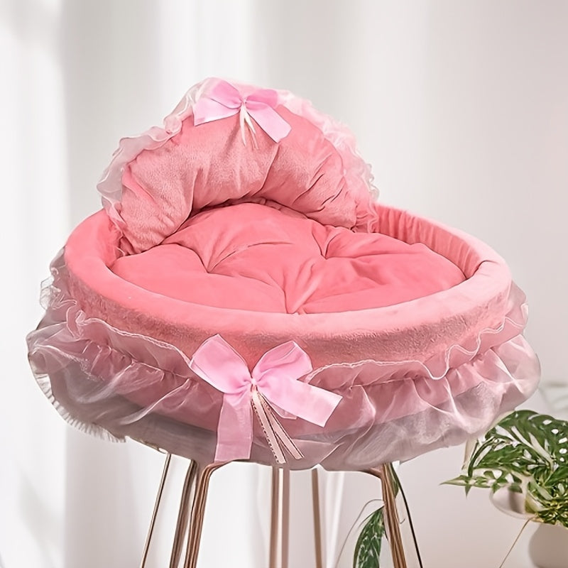 Lit douillet toutes saisons pour chats et chiens - Nid-canapé lavable en peluche