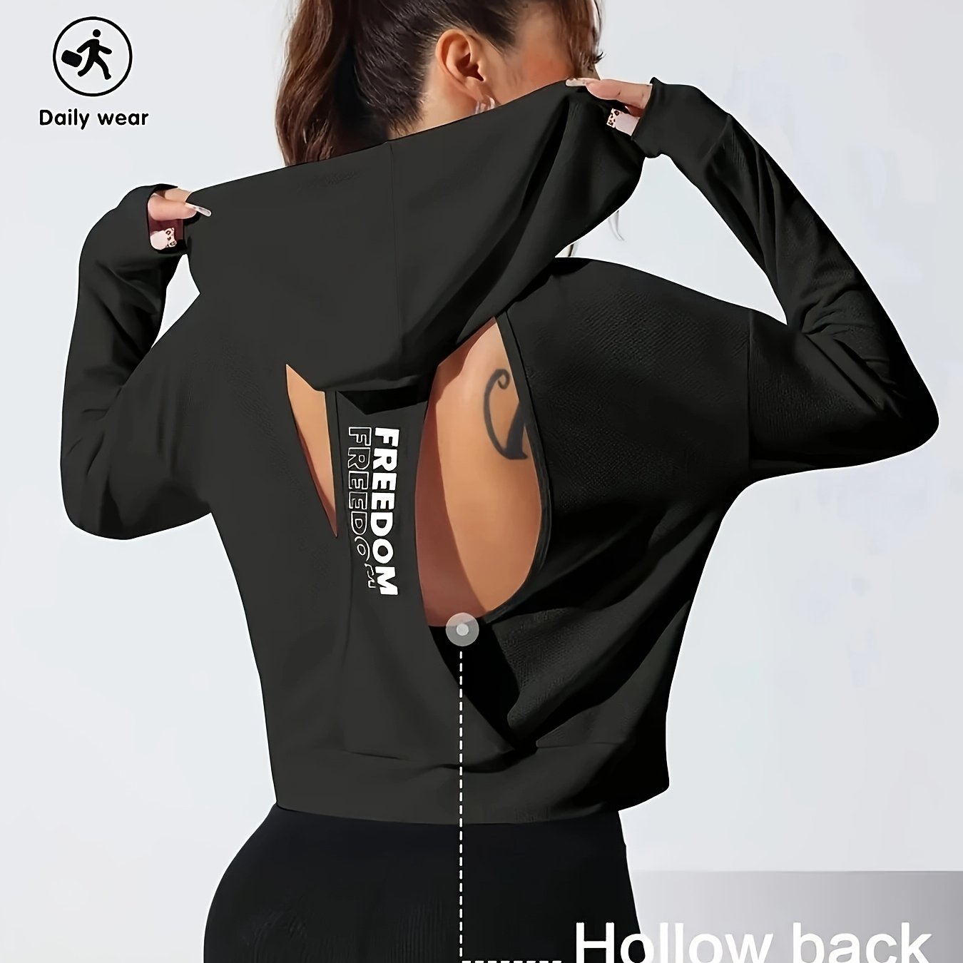 Sweat à capuche à manches longues pour femme - Topdecheztop.fr