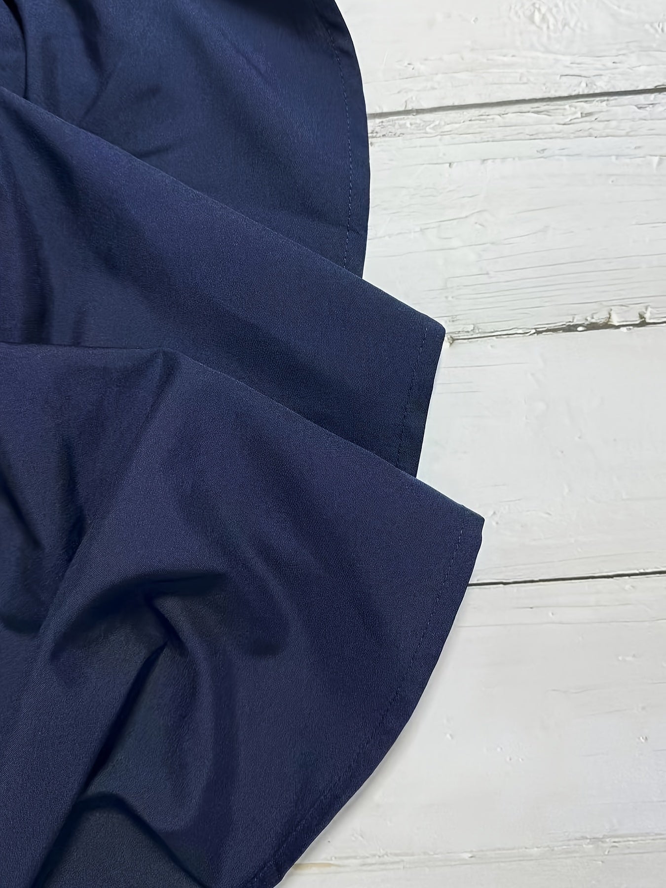 Plus Size Elegant Solid Color Maxi Skirt with Asymmetrical Hem and Belt - Casual Long Skirt with Pockets, Non-Stretch Polyester, Machine Washable - Navy Blue, Perfect for Spring/Summer/Fall, Plus Size Skirts - Topdecheztop.fr